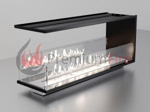Биокамин Торцевой 1000 GlASS black встраиваемый Биокамин Торцевой 1000 GlASS black встраиваемый