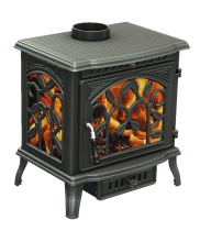 Печь-камин DEMETRA три стекла, чугунная d = 150 мм (10 кВт)