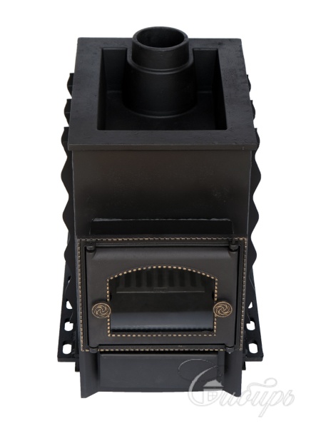 Печь-каменка СИБИРЬ-25 дверца со стеклом без выносного топливного канала