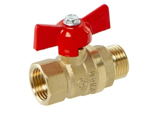 Кран шаровой DN-15 СТАНДАРТ 231 ЛАТУНЬ бабочка ВхН ГАЛЛОП