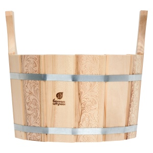 Шайка 9 л с пластиковой вставкой с орнаментом 