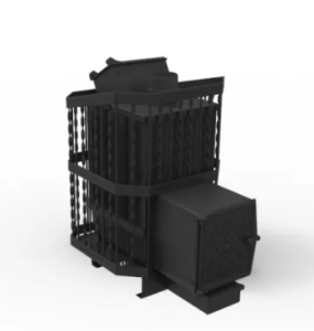 Печь-каменка  чугунная КЕННЕТ БАСТИОН 16-ЗК  СЕТКА пруток дверца  чугунная (14 - 18 м.куб)