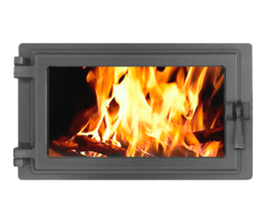 Дверца чугунная ЭТНА 430 (посадочный размер 280 х 450 мм) ЛЕВАЯ (петли слева)