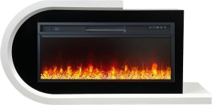 Портал Basel L 42 белый с черным для электроочага Vision 42 LED (RoyalFlame)
