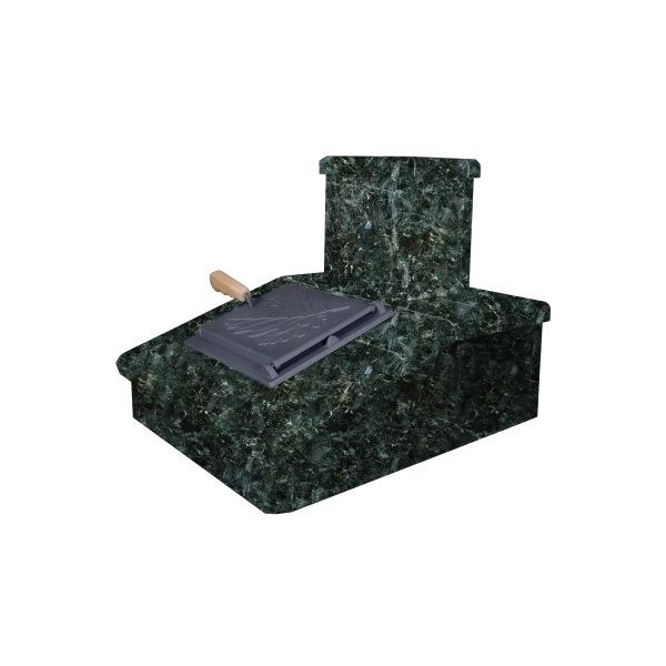 Облицовка на трубу для печей АВАНГАРД 25  КЛАССИКА СЕРПЕНТИНИТ (115*290)  (1 ярус) под шибер