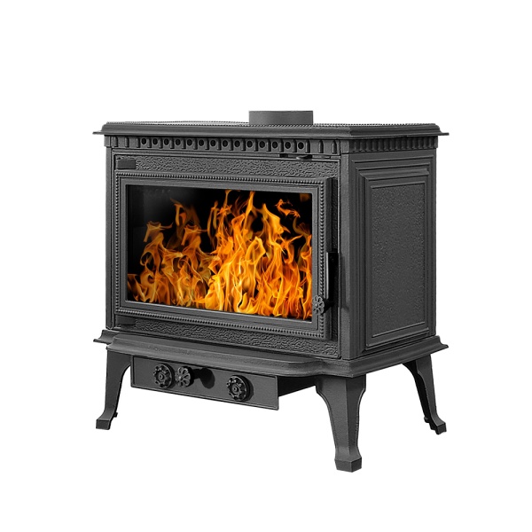 Печь-камин ЧУГУННАЯ ВЕЗУВИЙ RICH-15  антрацит 15 кВт (200 м.куб) Печь-камин ЧУГУННАЯ ВЕЗУВИЙ RICH-15  антрацит 15 кВт (200 м.куб)