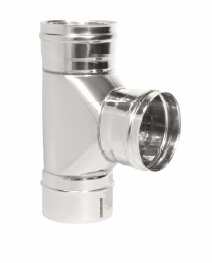 Тройник 90 градусов d = 115 мм ТИС (0,8 ММ) (304 ПРЕМИУМ)