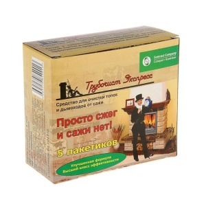 ТРУБОЧИСТ ЭКСПРЕСС в упаковке  5 пакетиков 5 х 10 г. средство очистки дымоходов от сажи (18)