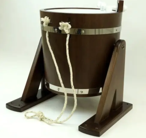 Душ русский (обливное устройство) 14 л с нержавеющей вставкой, лак, венге КЕДР (ПРЕМИУМ)