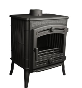 Печь-камин МАЭСТРО II чугунная с чугунной дверцей со стеклом ЧЕРНЫЙ Печь-камин МАЭСТРО II чугунная с чугунной дверцей со стеклом ЧЕРНЫЙ