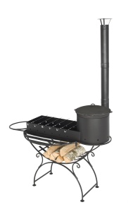 Мангал ВЕЗУВИЙ УДАЧНЫЙ 12 с печью под казан 12л (1120 х 660 х 1510 мм) Мангал ВЕЗУВИЙ УДАЧНЫЙ 12 с печью под казан 12л (1120 х 660 х 1510 мм)