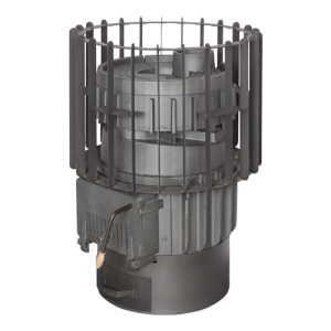 Печь-каменка  чугунная ALMA с сеткой (20 м.куб)