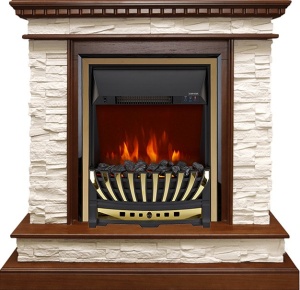 Портал Calgary дуб/сланец белый для электроочага Majestic FX / Fobos FX (RoyalFlame)