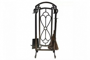 Каминный набор 400 AGК КОРИЧНЕВЫЙ 4 предмета