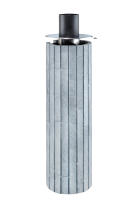 Регистр-теплообменник d = 115 мм 2,8 литров L = 1000 мм со встроенным шибером в ламелях ТАЛЬКОХЛОРИТ