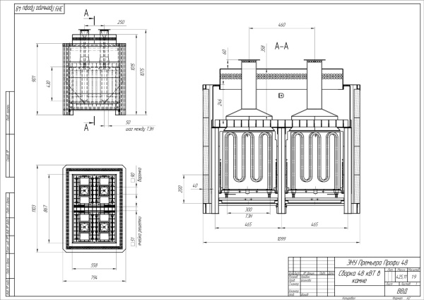 Электрокаменка ПРЕМЬЕРА ПРОФИ - 42 кВт (55 - 70 м.куб.) 380В напольная без пульта