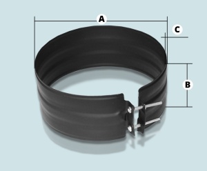 Хомут обжимной d = 280 мм AGNI  ЭМАЛИРОВАННЫЙ