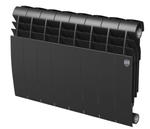 Радиатор биметаллический ROYAL THERMO BILINER BIANCO NOIR SABLE 350/80 -  4 секции