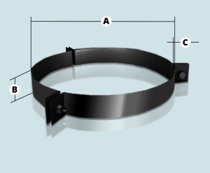 Хомут под растяжки d = 200 мм  AGNI  ЭМАЛИРОВАННЫЙ