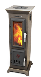 Печь отопительная СТАТИКА ТЕТРА МИНИ черная бронза Печь отопительная СТАТИКА ТЕТРА МИНИ черная бронза