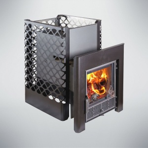 Печь-каменка ГРАЦИЯ 18 сетка дверца ПАНОРАМА (до 12 м.куб) Печь-каменка ГРАЦИЯ 18 сетка дверца ПАНОРАМА (до 12 м.куб)
