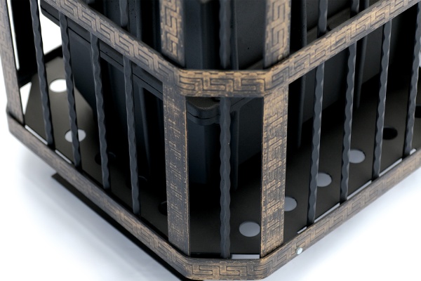 Печь-каменка  чугунная СИБИРЬ 32 СЕТКА кованная чугунная дверца ДК-2С со стеклом (20 - 32 м.куб)