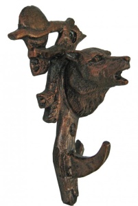 Крючок ХДИ-12.008  ВОЛК патина (ГР: 120 х 70 х 40 мм) ЛИТКОМ