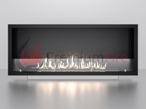 Биокамин Flagman 1600 GlASS black АРОМА встраиваемый, настенный