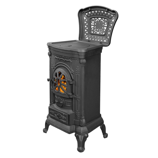 Печь-камин ЧУГУННАЯ ВЕЗУВИЙ А-07 антрацит