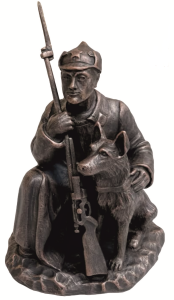 Статуэтка ХДИ-1.018  НА ГРАНИЦЕ патина (ГБ: 150 х 135 х 210 мм) ЛИТКОМ