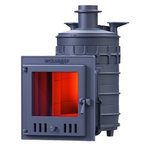 Печь-каменка чугунная ИСКАНДЕР ЗК 18М  дверца со стеклом (18 м.куб) Печь-каменка чугунная ИСКАНДЕР ЗК 18М  дверца со стеклом (18 м.куб)