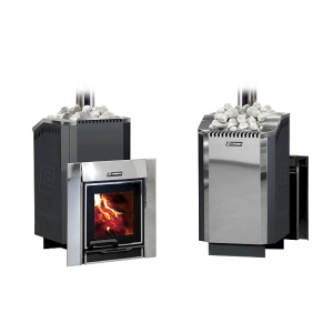 Печь-каменка ЕРМАК ПРЕМИУМ 20 СТАЛЬ 8мм дверца ПАНОРАМА (12 - 22 м.куб)