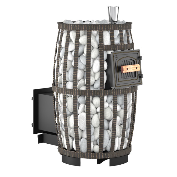 Печь-каменка  чугунная ЛЕГЕНДА РУССКИЙ ПАР КОВКА 30 дверца 270 (18 - 32 м.куб)