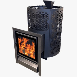 Печь-каменка НАРОДНАЯ 16 дверца КАМИН с закрытой каменкой сетка трансформер (8 - 16 м.куб) Печь-каменка НАРОДНАЯ 16 дверца КАМИН с закрытой каменкой сетка трансформер (8 - 16 м.куб)