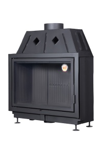 Топка АЛЬФА 1000 d = 250 мм  черный шамот подовая (16 кВт) Экокамин (TA1000B)