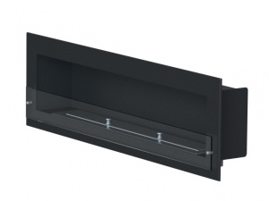 Биокамин  WINDOW 1000 GLASS blac АРОМА встраиваемый, настенный