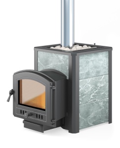 Печь-каменка  чугунная ЛЕГЕНДА 16 дверца 224  ТАЛЬКОХЛОРИТ (8 - 18 м.куб) Печь-каменка  чугунная ЛЕГЕНДА 16 дверца 224  ТАЛЬКОХЛОРИТ (8 - 18 м.куб)