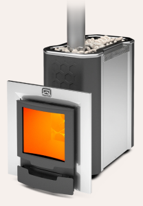 Печь-каменка СИБИРЬ 30 ЛКП ПРОФИ ПАНОРАМА без дверцы 16/обрамления (2.0)