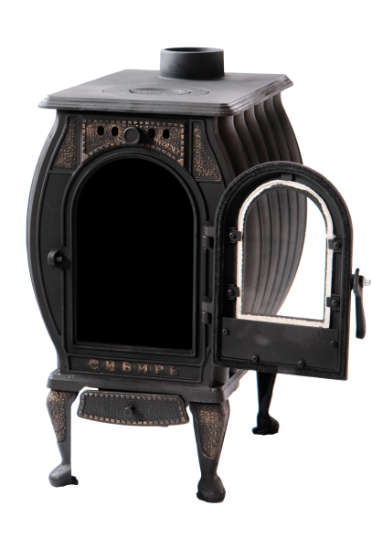 Печь отопительная СИБИРЬ чугунная с варочной поверхностью (120 м.куб.)