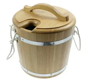 Запарник15 л с нержавеющей вставкой с крышкой лак, КЕДР (ПРЕМИУМ)