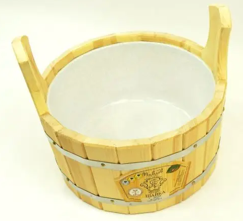 Шайка  9 л с пластиковой вставкой КЕДР Шайка  9 л с пластиковой вставкой КЕДР