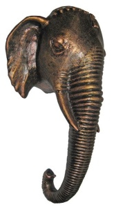 Ручка ХДИ-12.002  ИНДИЙСКИЙ СЛОН дверная (ГБ: 210 х 120 х 90 мм) ЛИТКОМ