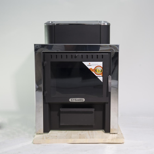 Печь-каменка КУБАНЬ с дверцей со стеклом (12 - 24 м.куб)