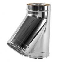 Сэндвич-тройник 45 гр. d = 115/215 мм (Н+Н) ВУЛКАН  (0,8 ММ)