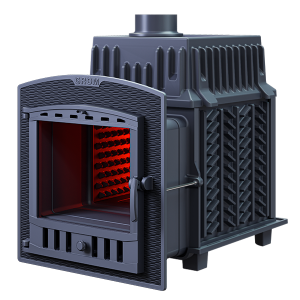 Печь-каменка чугунная ГРОМ 30П2  дверца ПАНОРАМА (30 м.куб)