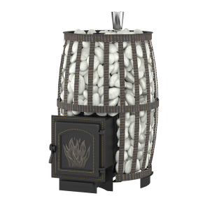 Печь-каменка  чугунная ЛЕГЕНДА РУССКИЙ ПАР КОВКА 24 дверца 271 (12 - 26 м.куб)