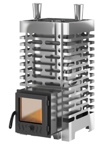 Печь-каменка ASTON 20 С INOX со стеклянной дверцей (6 - 14 м.куб)