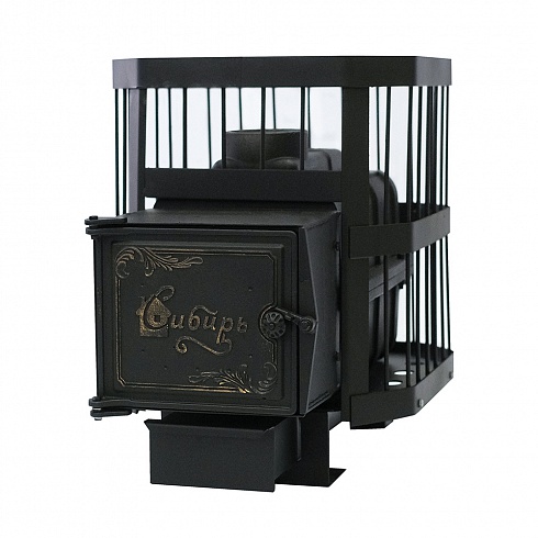 Печь-каменка  чугунная СИБИРЬ 15  СЕТКА пруток дверца  чугунная (8 - 15 м.куб)