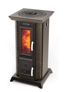 Печь отопительная СТАТИКА ТЕТРА черная бронза Печь отопительная СТАТИКА ТЕТРА черная бронза