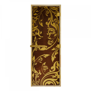 Дверь стеклянная ЗОЛОТАЯ ВЕНЕЦИЯ 700 х 1900 мм 3 петли, стекло 8 мм, коробка ОЛЬХА, магнит DoorWood